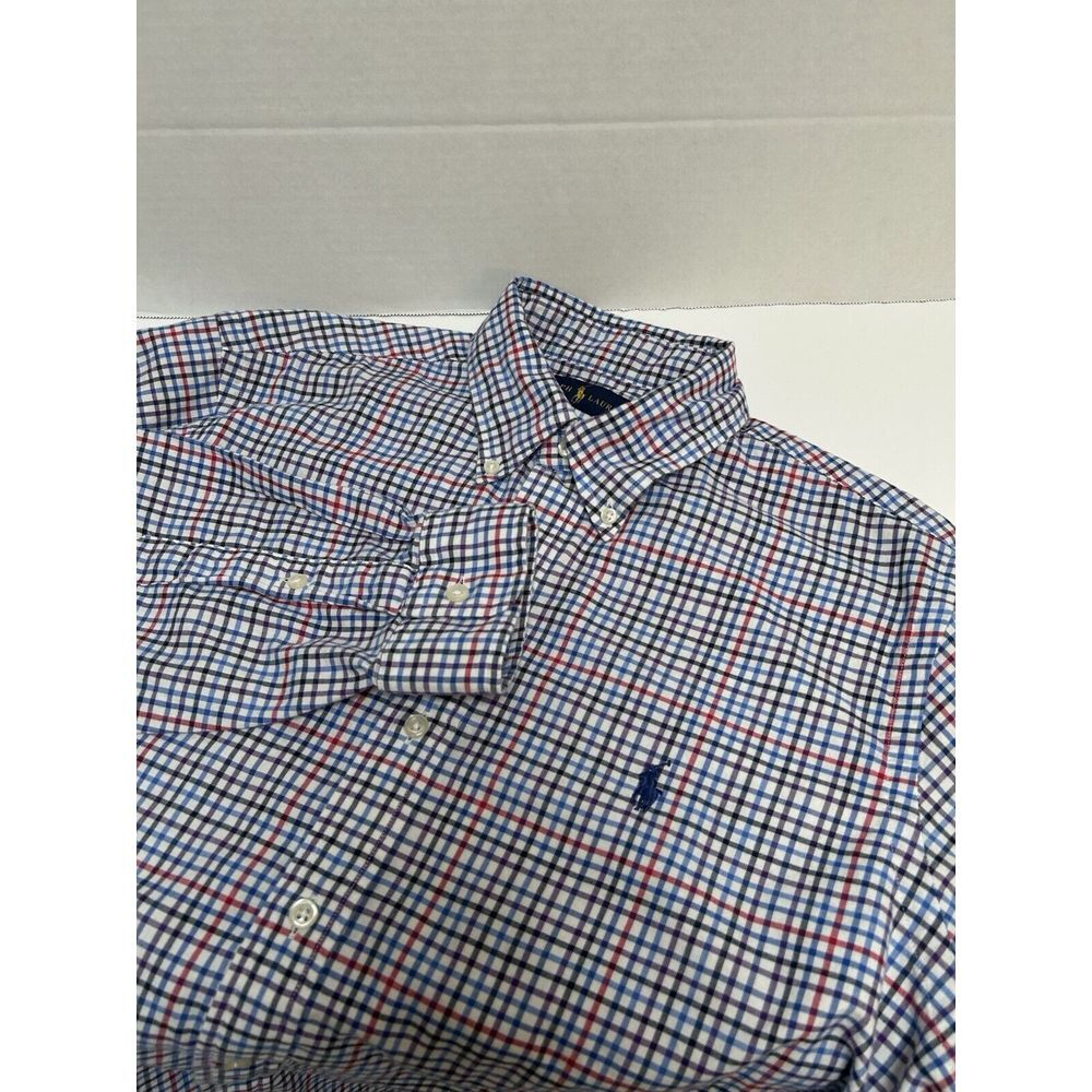 Ralph Lauren Multicolored Check Button Down Cotton Shirt Size Medium